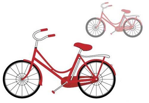 ai打造一辆红色自行车的操作方法