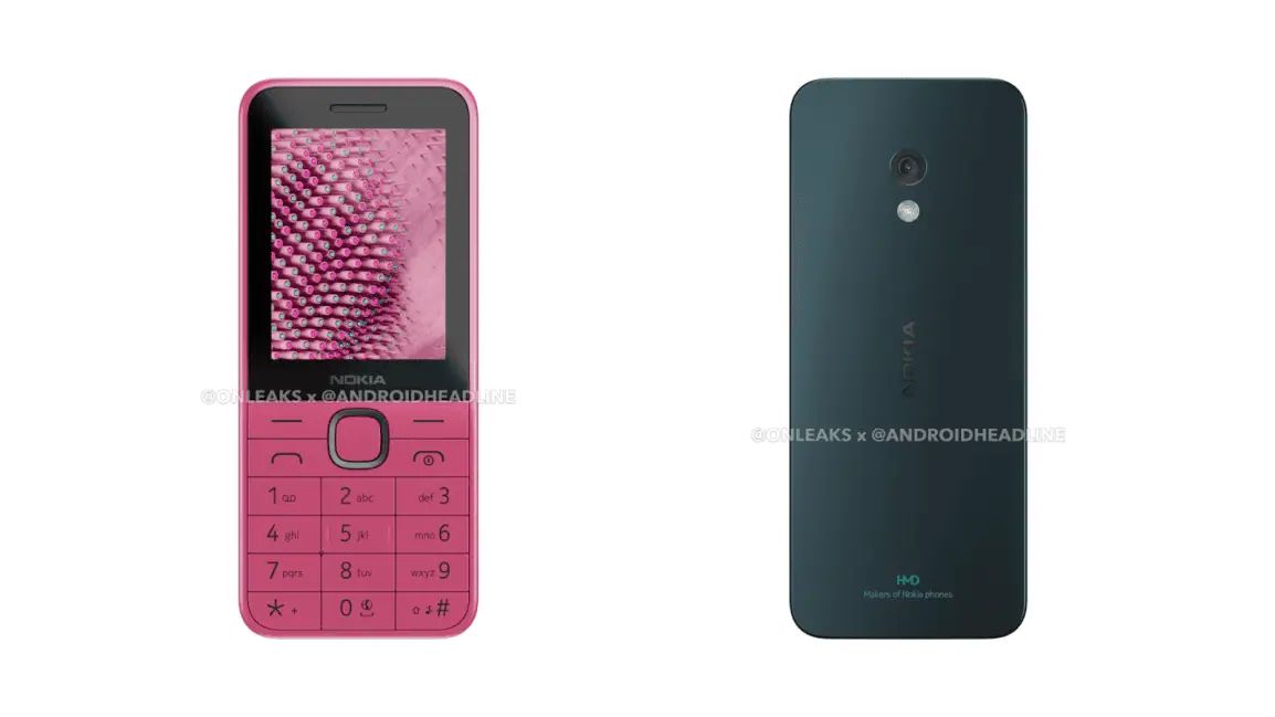 2024 款诺基亚 225 4G 功能手机渲染图曝光：2.4 英寸屏幕 + 1450mAh 电池