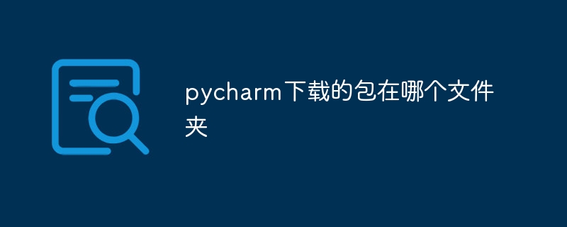 pycharm下载的包在哪个文件夹
