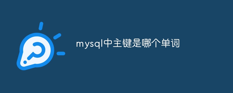 mysql中主键是哪个单词