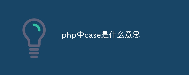 php中case是什么意思