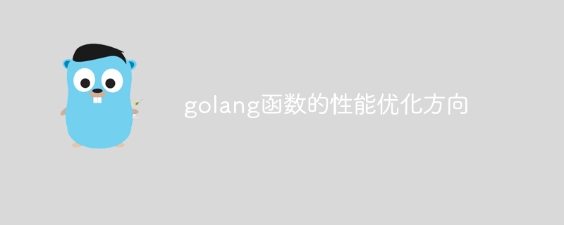 golang函数的性能优化方向