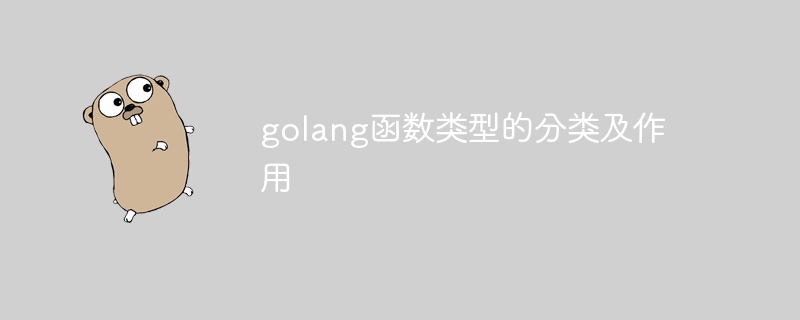 golang函数类型的分类及作用