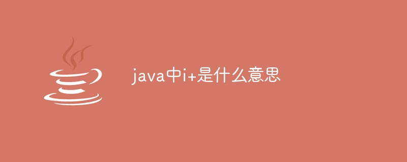 java中i+是什么意思