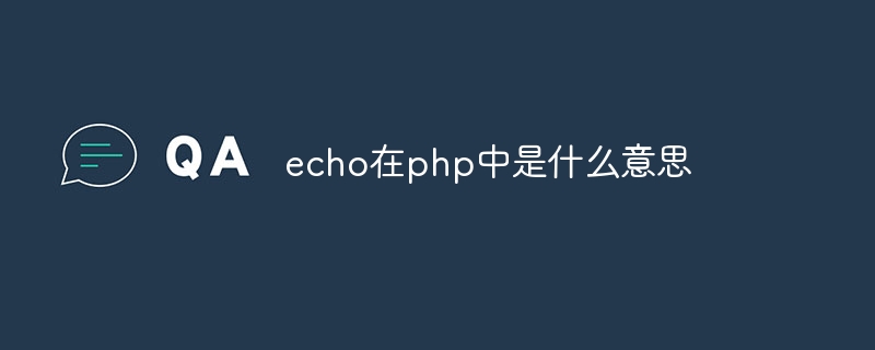 echo在php中是什么意思