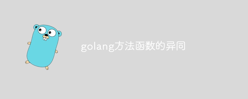 golang方法函数的异同
